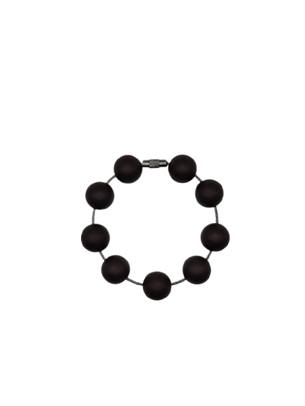 Brown Solid Silicone Beads