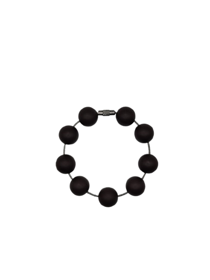 Brown Solid Silicone Beads