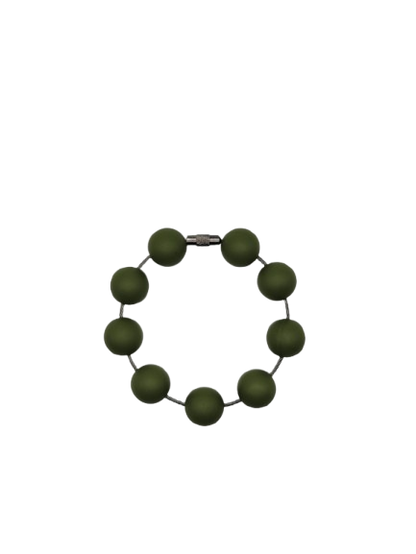 Olive Solid Silicone Beads