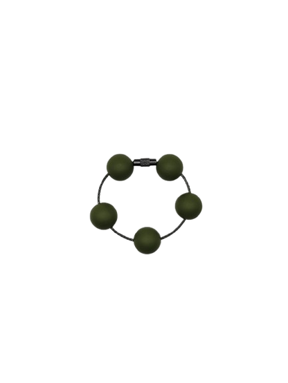 Olive Solid Silicone Beads