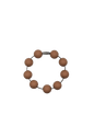 Camel Brown Solid Silicone Beads