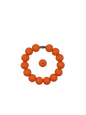 Orange Solid Silicone Beads