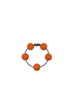 Orange Solid Silicone Beads