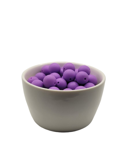 Classic Purple Solid Silicone Beads