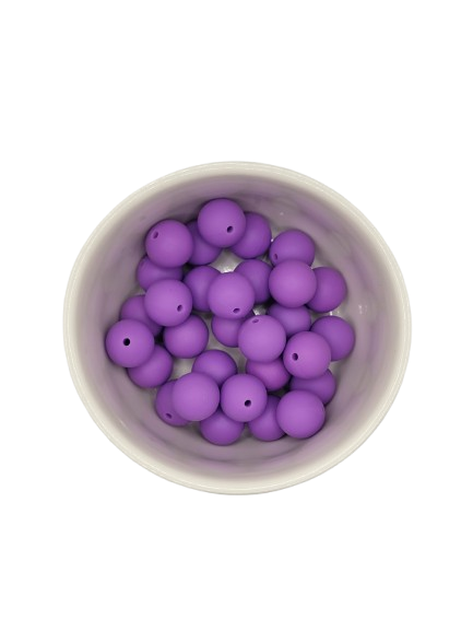 Classic Purple Solid Silicone Beads