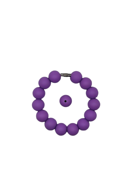 Classic Purple Solid Silicone Beads