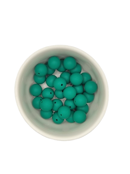 Dark Green Solid Silicone Beads