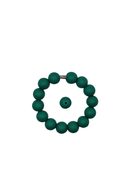 Dark Green Solid Silicone Beads