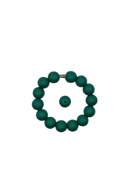 Dark Green Solid Silicone Beads