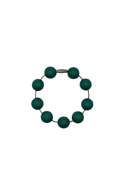 Dark Green Solid Silicone Beads