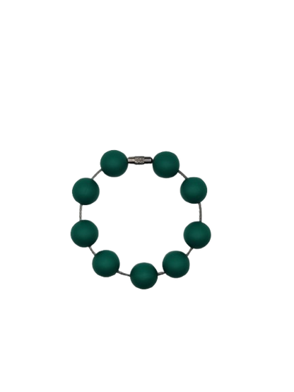 Dark Green Solid Silicone Beads