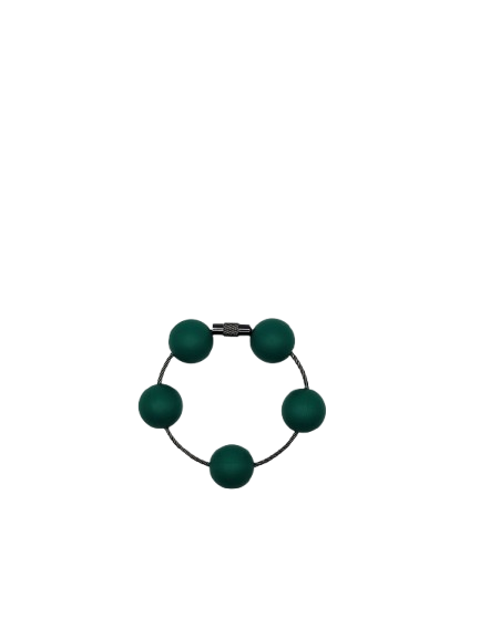 Dark Green Solid Silicone Beads