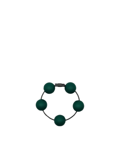 Dark Green Solid Silicone Beads
