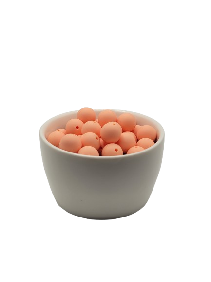 Light Salmon Solid Silicone Beads