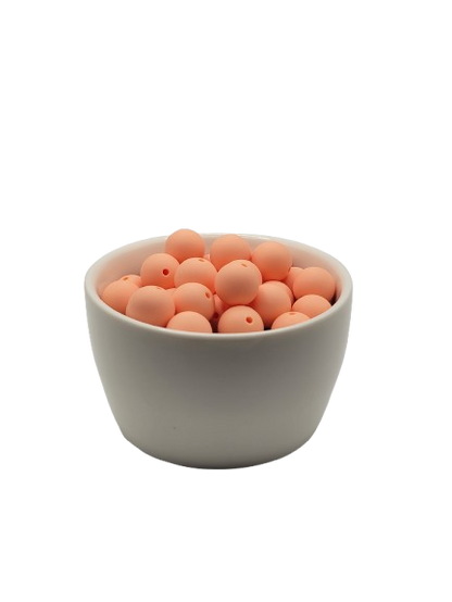 Light Salmon Solid Silicone Beads