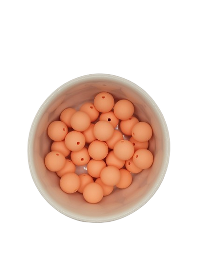 Light Salmon Solid Silicone Beads