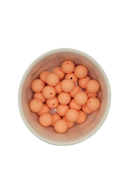 Light Salmon Solid Silicone Beads