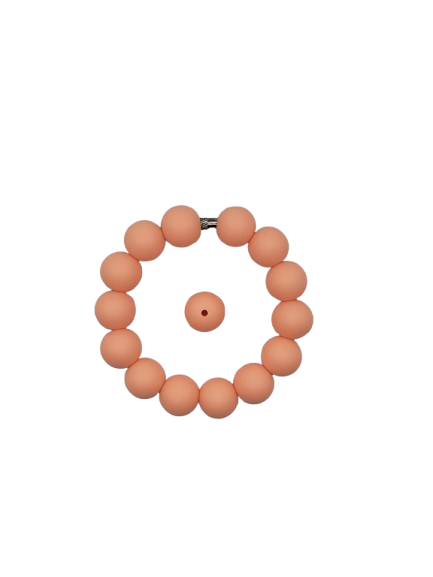 Light Salmon Solid Silicone Beads