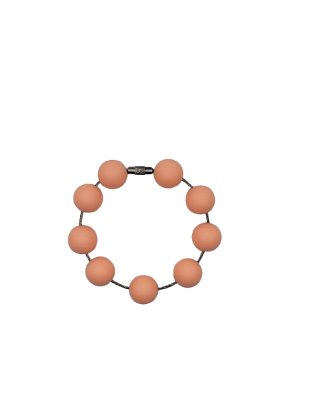 Light Salmon Solid Silicone Beads