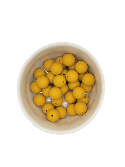 Oat Yellow Solid Silicone Beads