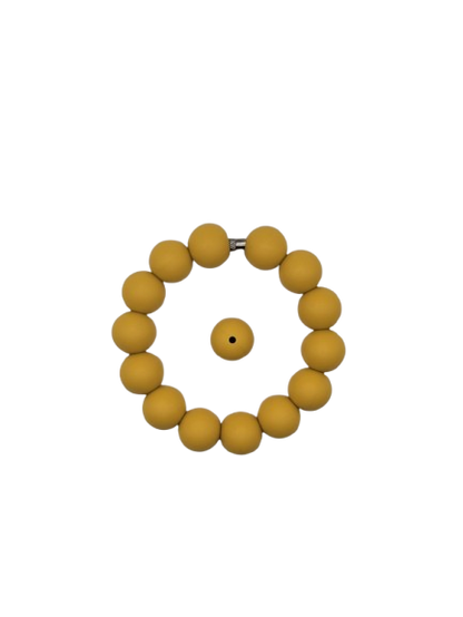 Oat Yellow Solid Silicone Beads