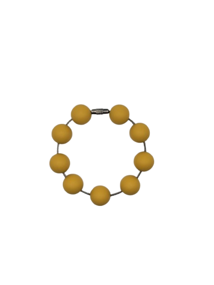 Oat Yellow Solid Silicone Beads