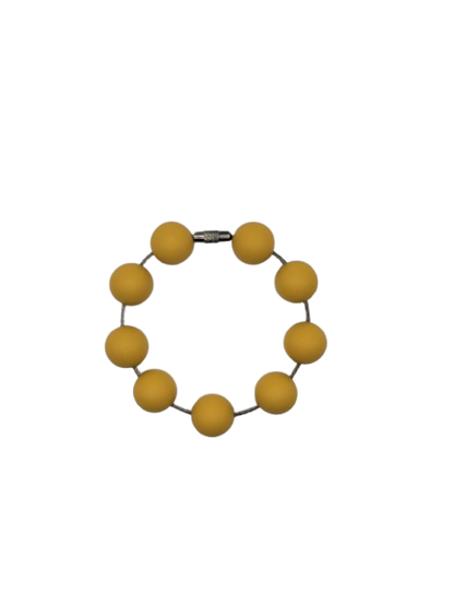 Oat Yellow Solid Silicone Beads