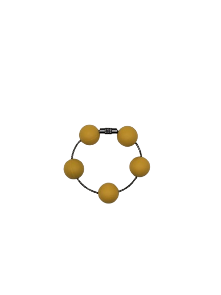 Oat Yellow Solid Silicone Beads