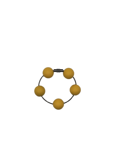 Oat Yellow Solid Silicone Beads