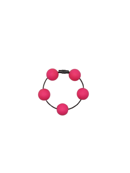 Hot Pink Solid Silicone Beads
