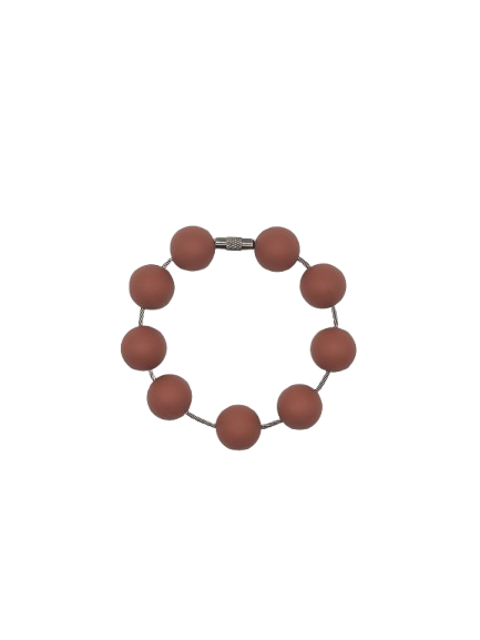 Rust Solid Silicone Beads