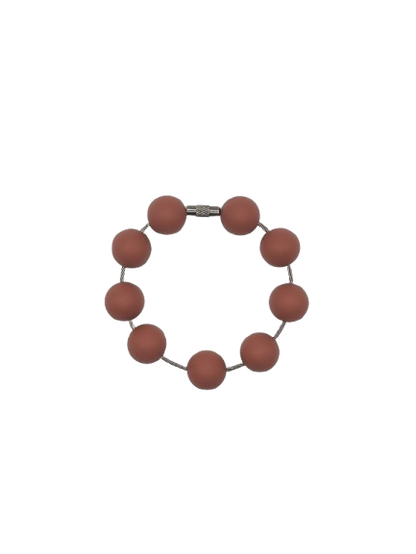 Rust Solid Silicone Beads