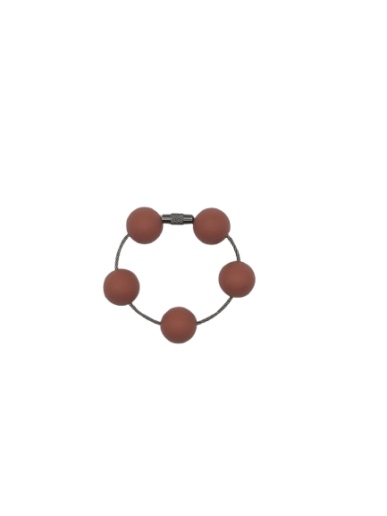 Rust Solid Silicone Beads