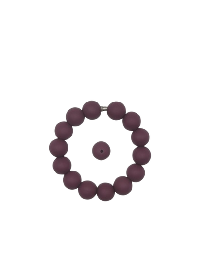 Mulberry Solid Silicone Beads