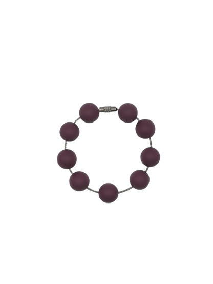 Mulberry Solid Silicone Beads
