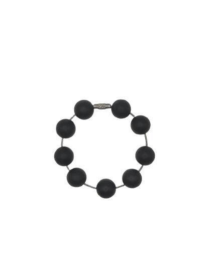 Black Solid Silicone Beads