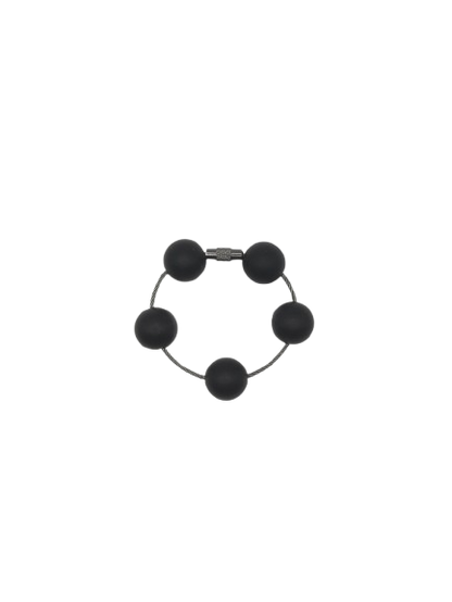Black Solid Silicone Beads