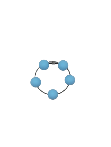 Light Blue Solid Silicone Beads