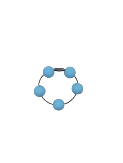 Light Blue Solid Silicone Beads