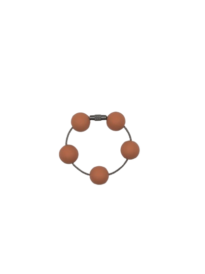 Rust Brown Solid Silicone Beads