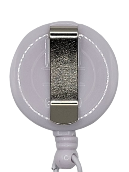 White Heart Stethoscope Badge Reel