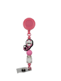 Cute Pink Stethoscope Badge Reel