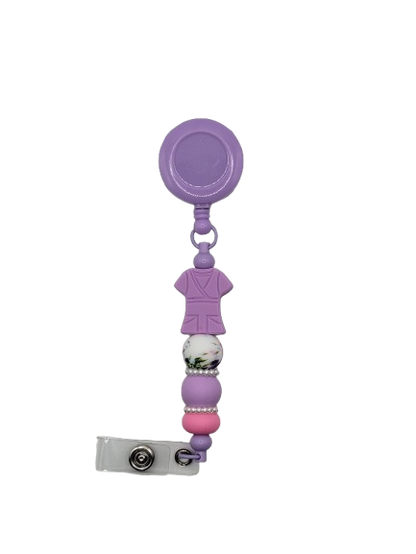 Purple Scrubs Badge Reel