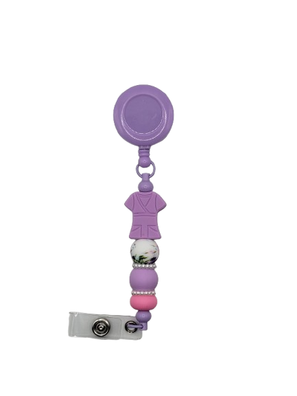Purple Scrubs Badge Reel
