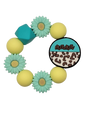 Teal Leopard Print Mama Cup Charm