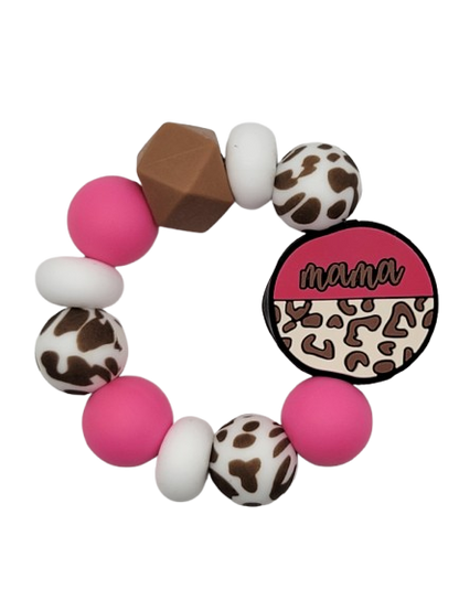 Pink Leopard Print Mama Cup Charm