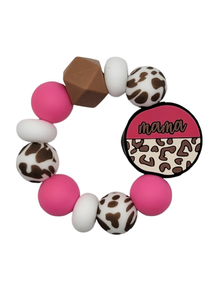 Pink Leopard Print Mama Cup Charm