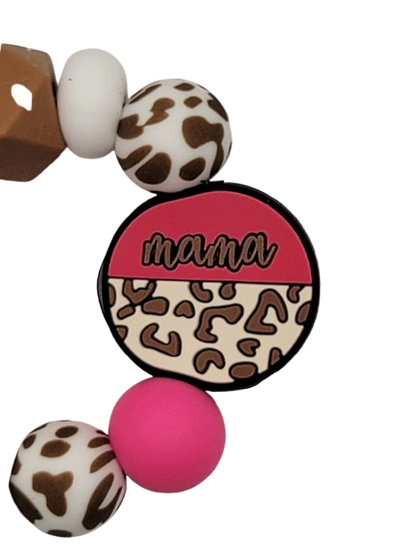 Pink Leopard Print Mama Cup Charm