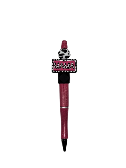 Pink Cow Print Mama Pen