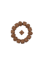Brown Hexagon Silicone Beads